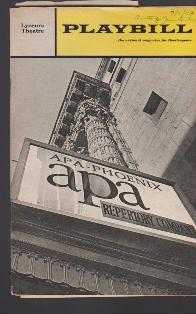 Exit the King March 1968 Playbill APA Phoenix Repertory Company