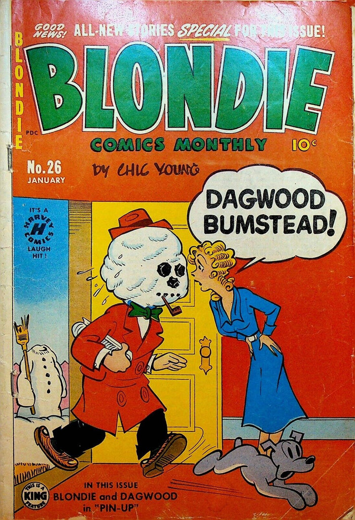 Blondie 26 Harvey Comic Book Chic Young 1951 Dagwood Snowman