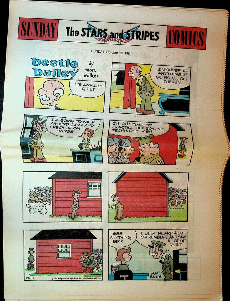 Stars & Stripes Sunday Comics Section October 18 1981 Amazing Spider-Man