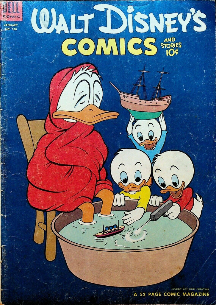 Walt Disney's Comics & Stories 160 Dell Comics 1954 Toy Boats Donald Duck