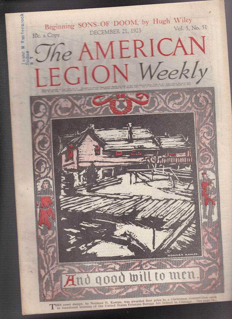 American Legion Magazine Norman Rampe  Cover December 21 1923