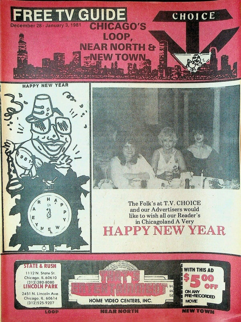 People's TV Choice Magazine December 28 1981 Staff Photos