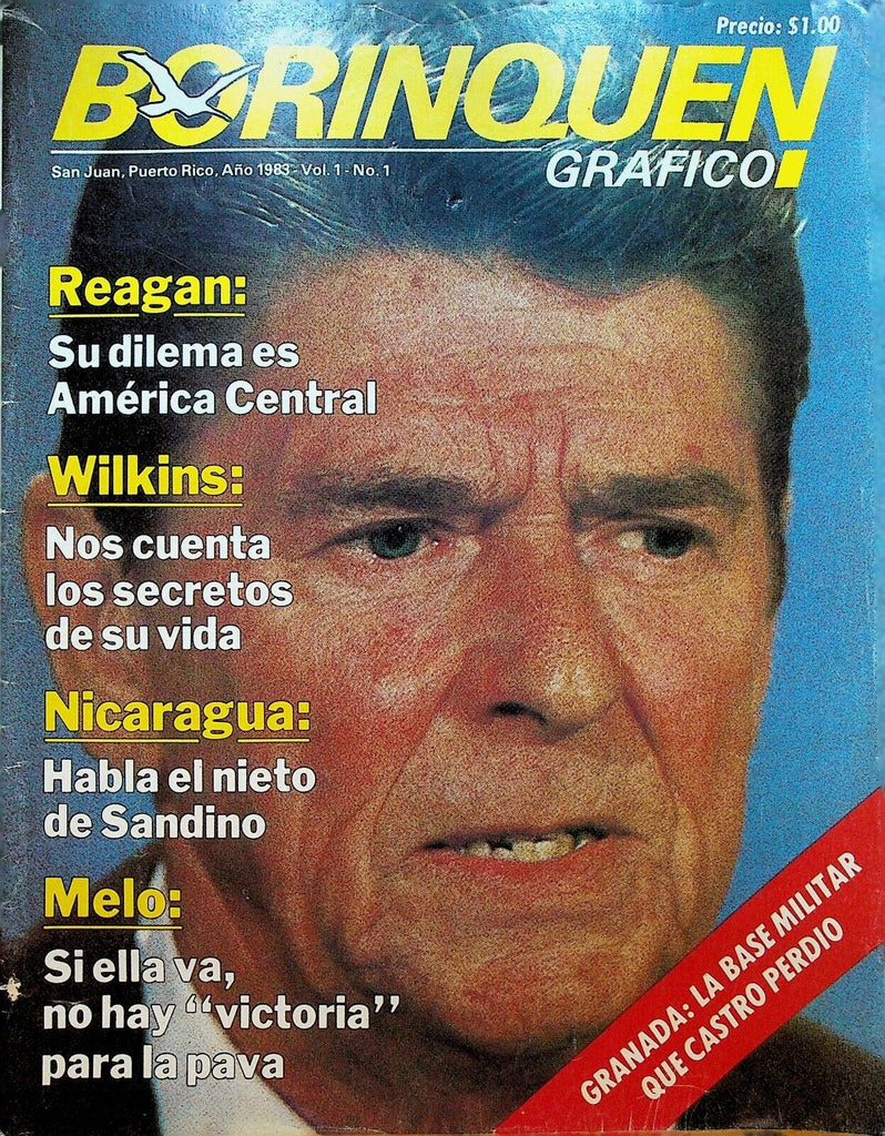 Borinquen Grafico Magazine 1983 Ronald Reagan German Wilkins Roberto Clemente