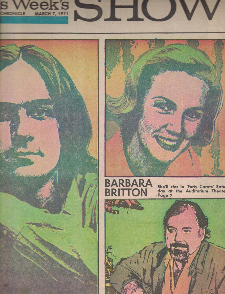 This Week's Show March 7 1971 James Taylor Barbara Britton Robert Altman