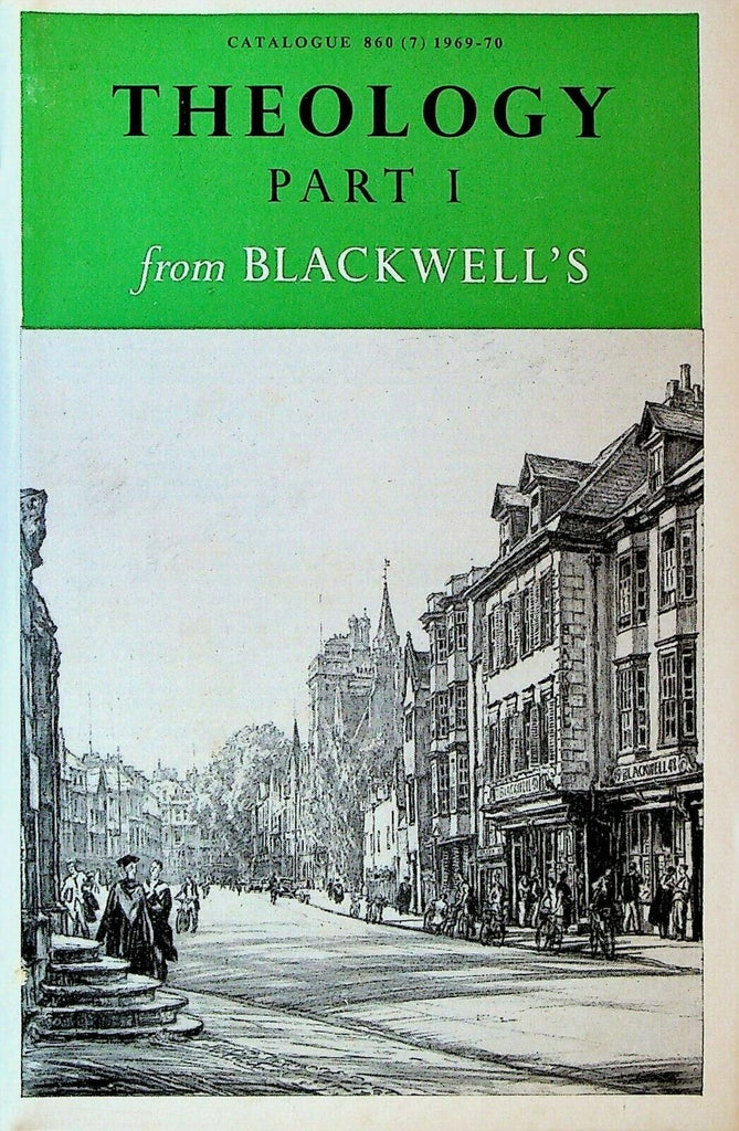 Theology Books Part 1 From Blackwell's Catalog 860 1969