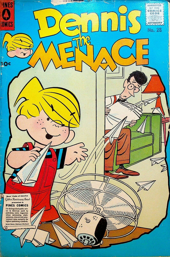 Dennis the Menace 28 Pines Comics 1958 Fan Paper Airplanes