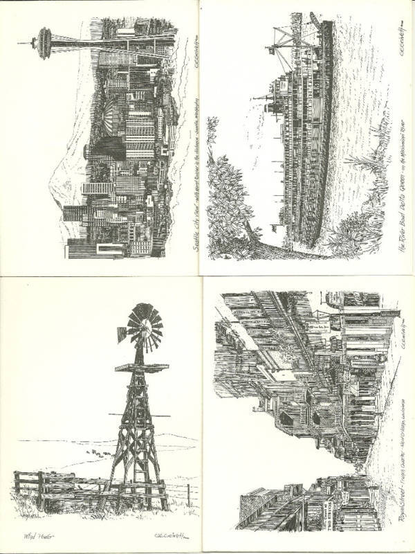 Sears Brand Central Thank You Cards GE Geivett Lot of 54 Travels Through America