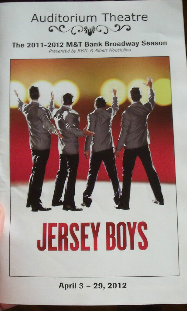 Jersey Boys 2012 Program Four Seasons Auditorium Theatre Rochester NY