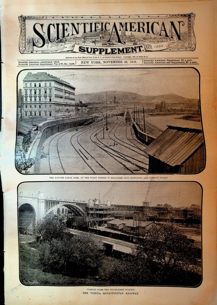 Scientific American Supplement November 28 1903 Vienna Metropolitan Railway