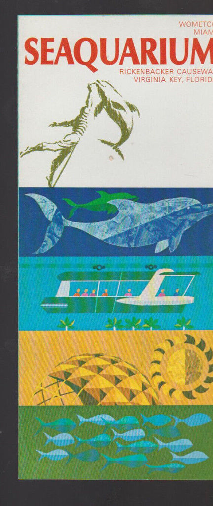 Seaquarium Virginia Key Florida Brochure 1970s