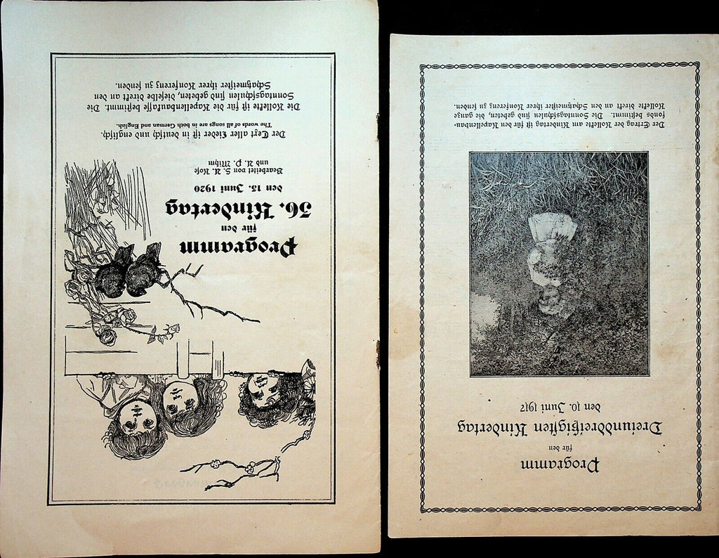 German Baptist Publication Society Lot of 6 Booklets 1910s Programs