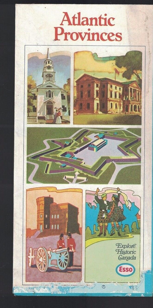 Atlantic Provinces Canada Esso Roadmap 1970 Explore Historic Canada