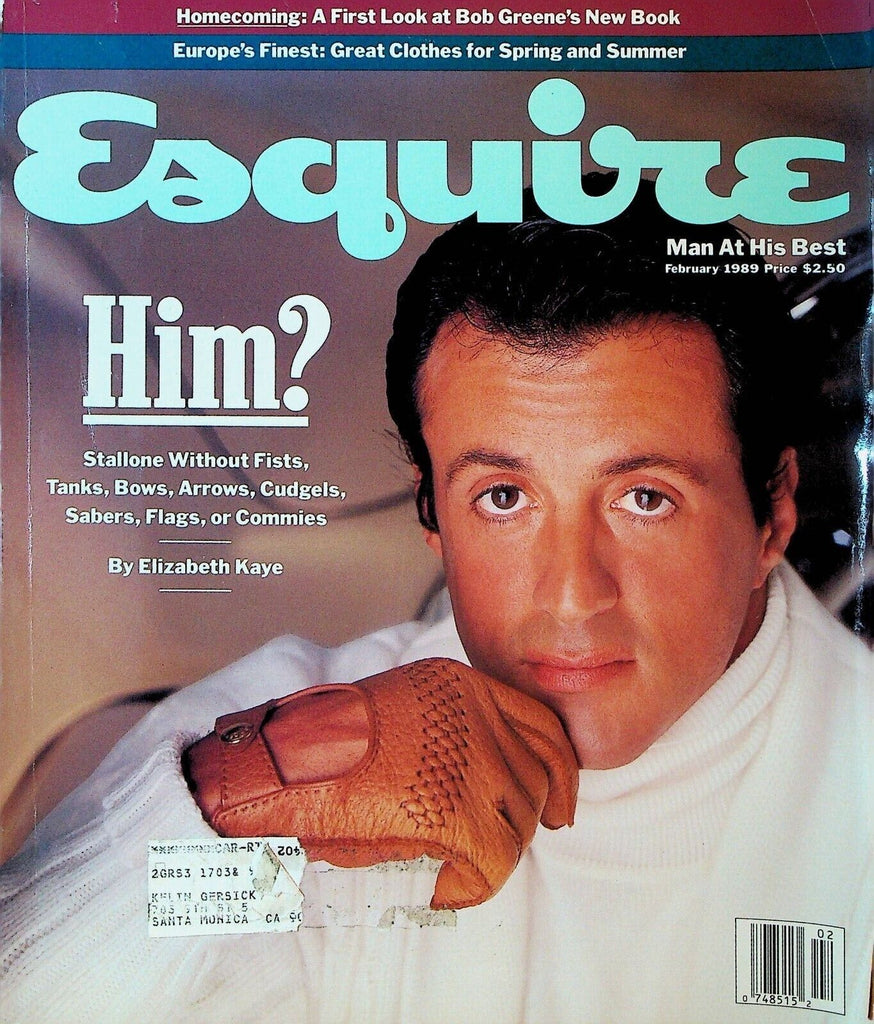 Esquire Magazine February 1989 Sylvester Stallone Dean Stockwell