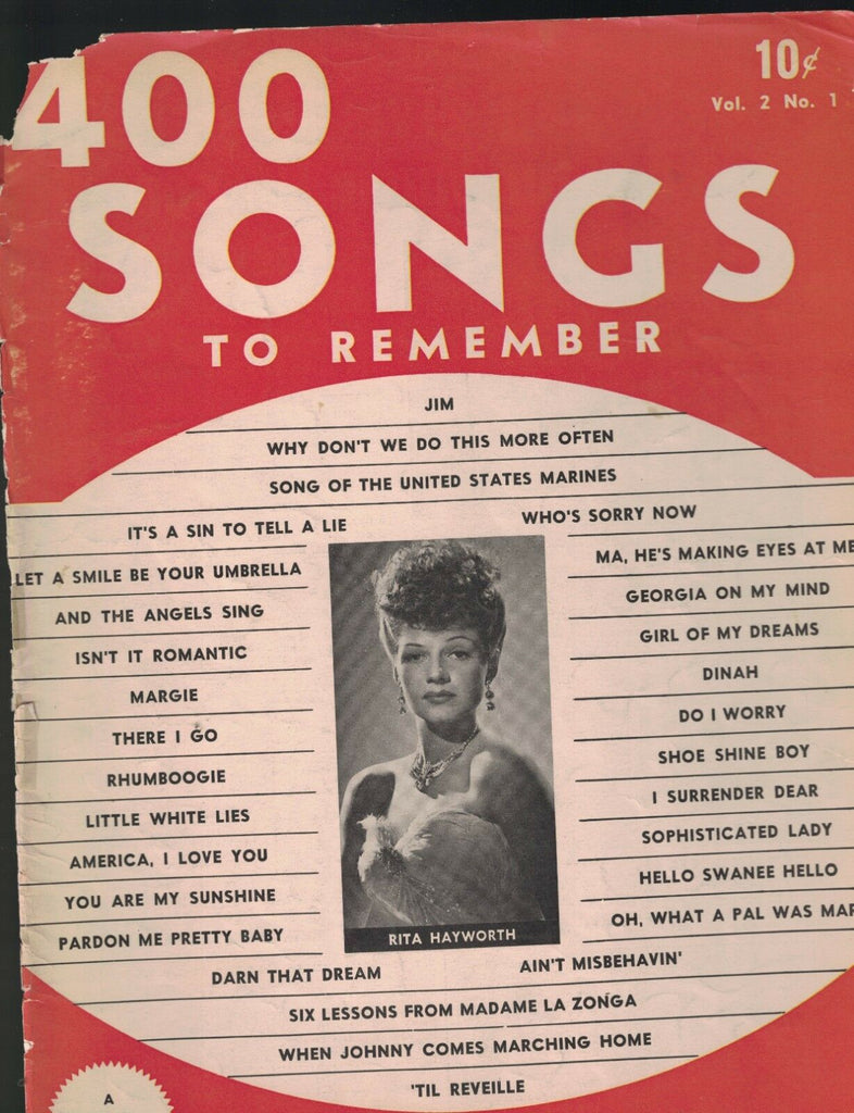 400 Songs to Remember Magazine Vol 2 #1- Rita Hayworth September 1942
