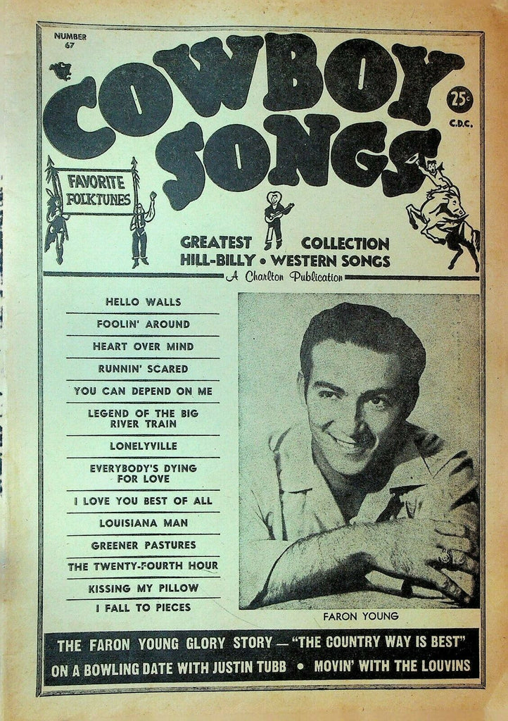 Cowboy Songs Magazine #67 Fall 1961 Faron Young Hank Snow Justin Tubb