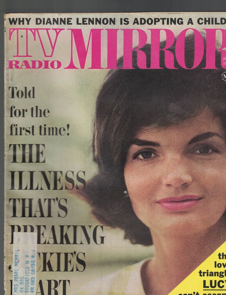 TV Radio Mirror Magazine January 1963 Jackie Kennedy Dianne Lennon Lucille Ball
