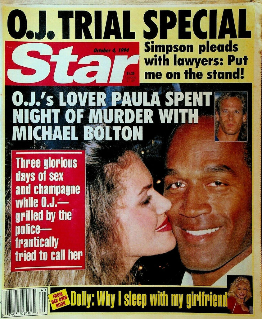 Star October 4 1994 OJ Simpson Dolly Parton Michael Bolton