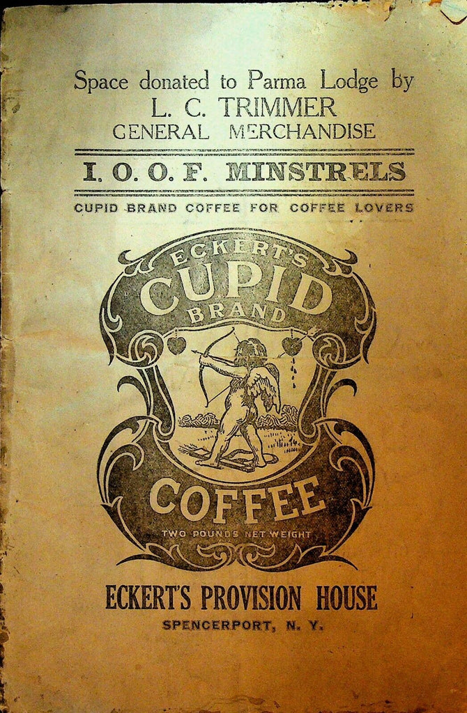 IOOF Minstrels Program Parma NY Lodge 1920s Spencerport