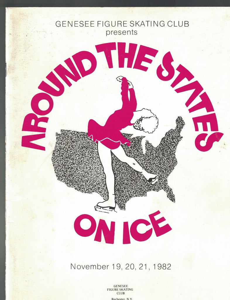Genesee Figure Skating Club  Rochester NY 1982 Program Around the States on Ice