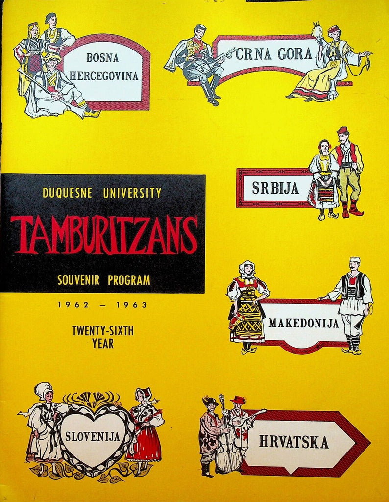 Tamburitzans Duquesne University Souvenir Program 1962 1963