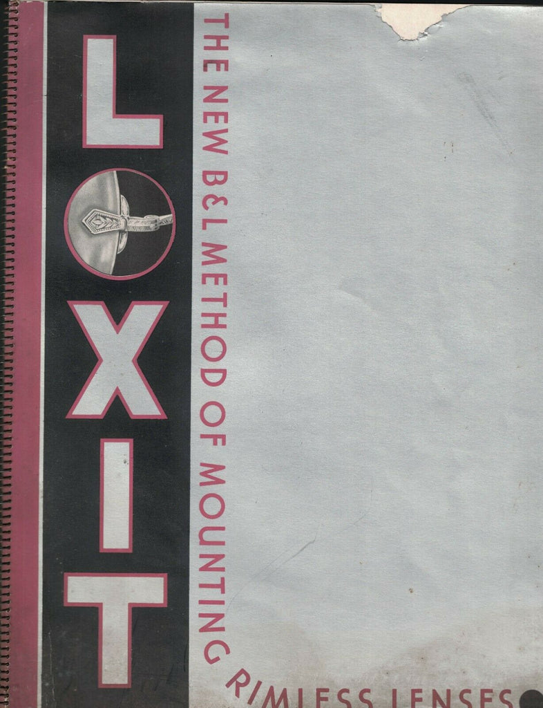 Bausch & Lomb Loxit 1934 Ad Booklet Glasses Mounting Rimless Lenses