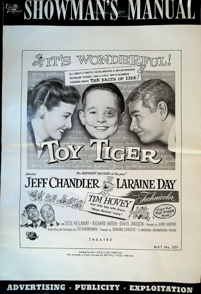 Toy Tiger Universal International Showman's Manual 1956 Laraine Day