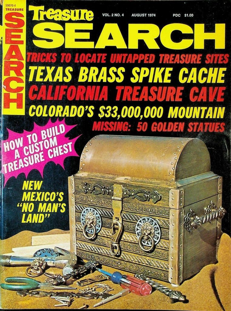 Treasure Search Magazine August 1974 Jesse James Cave South Dakota Colorado