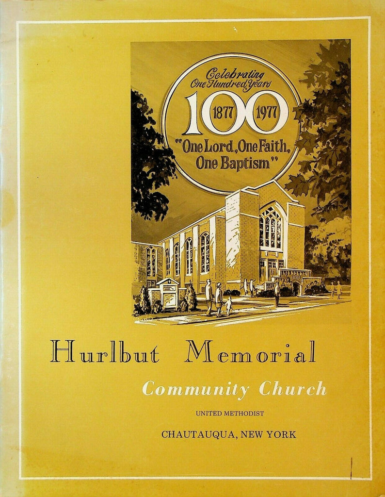 Hurlbut Memorial United Methodist Community Church Chautauqua NY 1977 Book