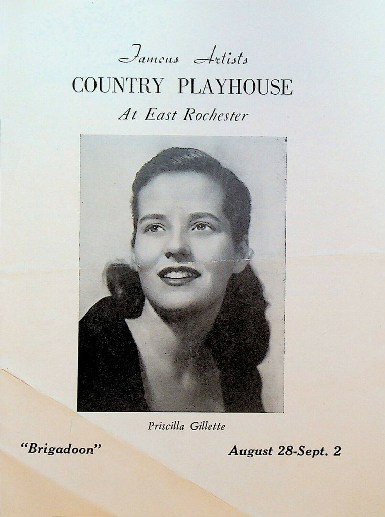 Brigadoon Priscilla Gillette Program East Rochester NY August 28 1951