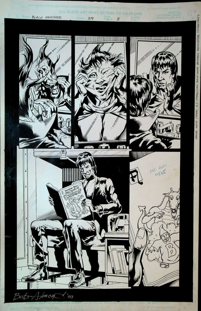 Black Panther #39 Original Art Sal Velluto Bob Almond Page 3 2002 Marvel