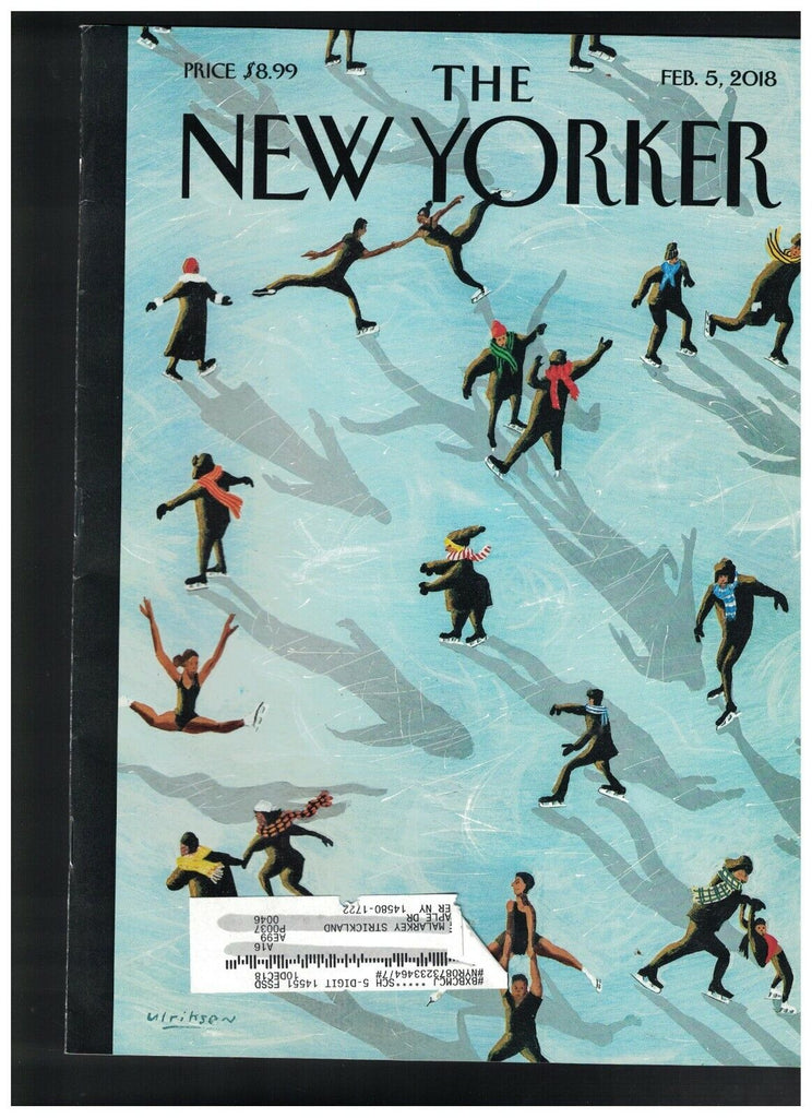 New Yorker Magazine February 5 2018 Ice Skating Cover Drone Racing Martin Amis