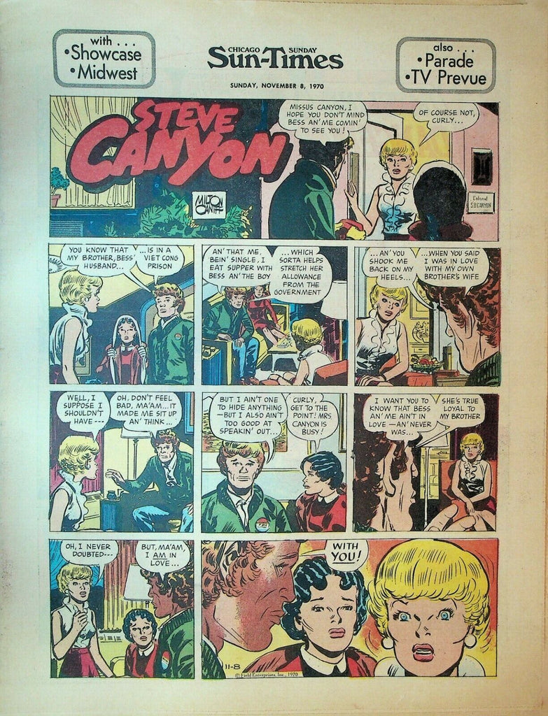 Chicago Sunday Sun-Times Comic Section November 8 1970 Steve Canyon Mary Worth