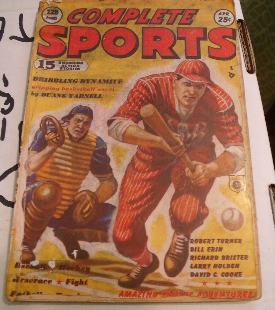 Complete Sports Pulp April 1949  Duane Yarnell, Bill Erin, David C Cooke