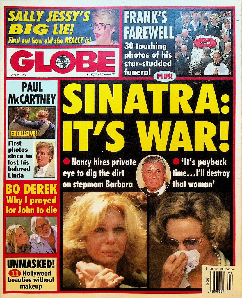 Globe Magazine June 9 1998 Frank Sinatra Paul McCartney Bo Derek