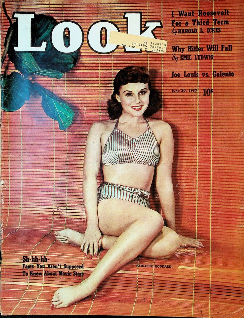 Look Magazine June 20 1939 Paulette Goddard Joe Louis Adolf Hitler