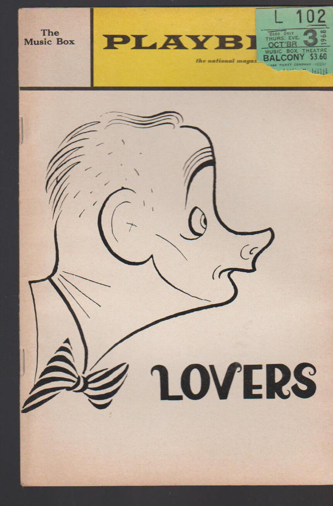 Lovers Playbill October 1968 Art Carney Beulah Garrick Eamon Morrissey