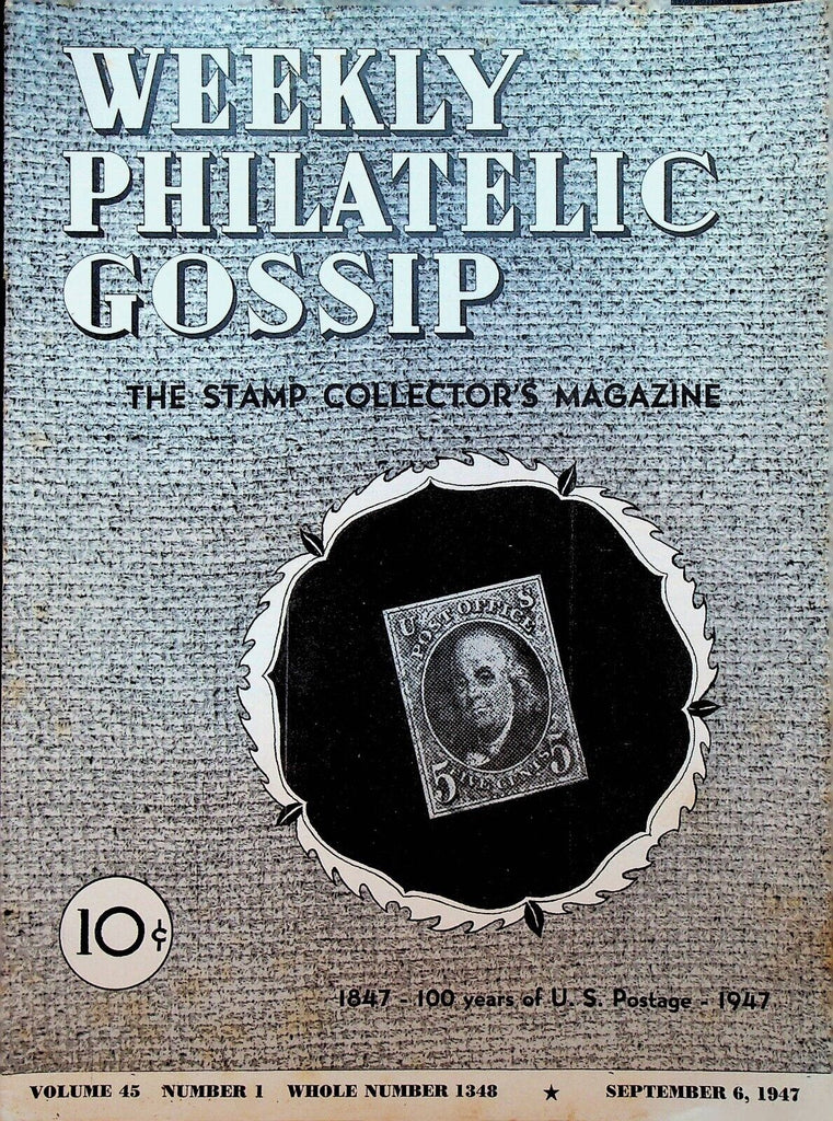 Weekly Philatelic Gossip Stamp Collectors Magazine 1947 Lot of 10