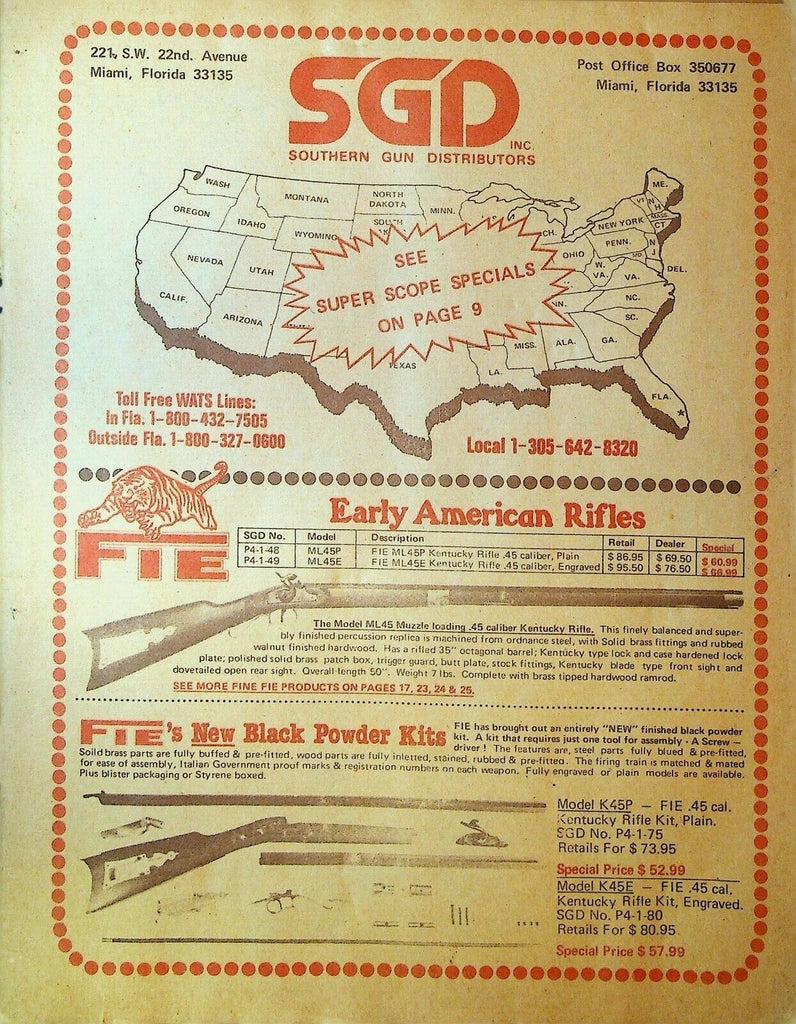 Southern Gun Distributors Catalog 1978 CB Radios Electronics Rifles Scopes