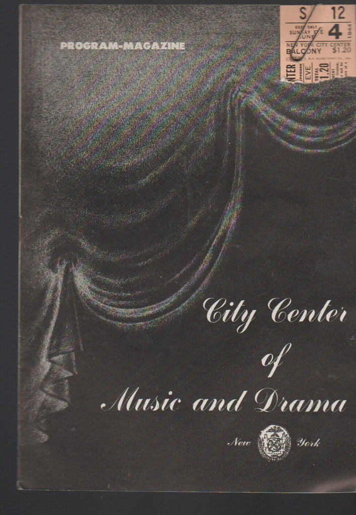 City Center of Music & Drama Program Magazine May 1944 The New Moon
