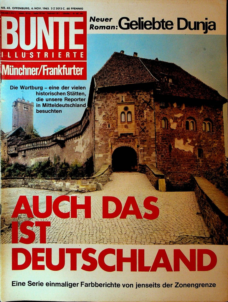 Bunte Illustrierte November 6 1963 Soccer Ibn Saud Interpol Alfred Hitchcock