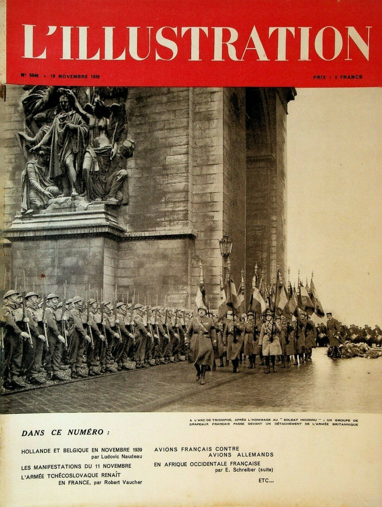 L'Illustration Magazine November 18 1939 Holland World War II Paul Reynaud