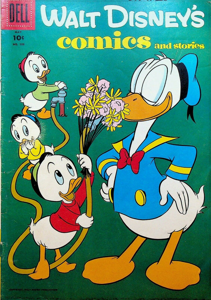 Walt Disney's Comics & Stories 188 Dell Comics 1956 Garden Hose Flowers
