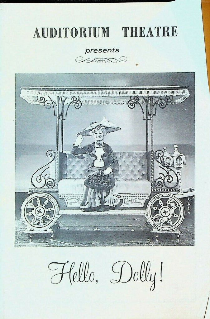 Hello, Dolly! Playbill Carol Channing 1968 Rochester NY Auditorium Theatre