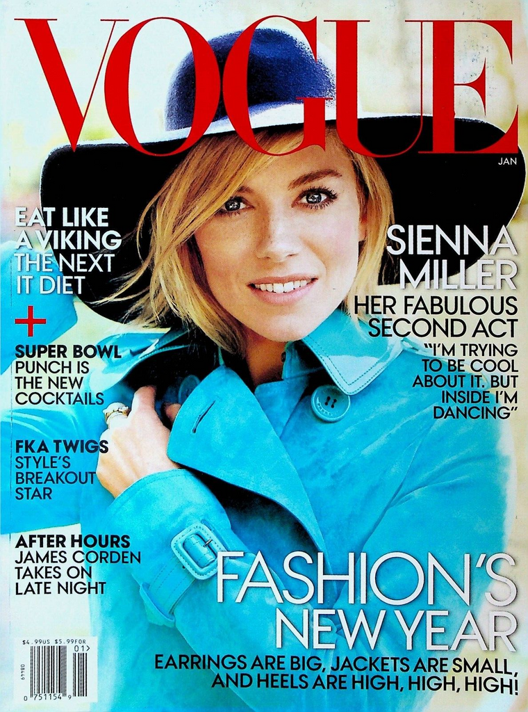 Vogue Magazine January 2015 Sienna Miller Kendall Jenner James Corden