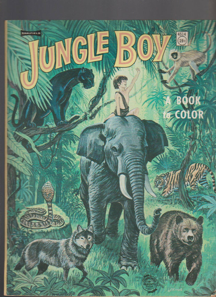 Jungle Boy Coloring Book Saalfield #4514 1967 Robert Doremus