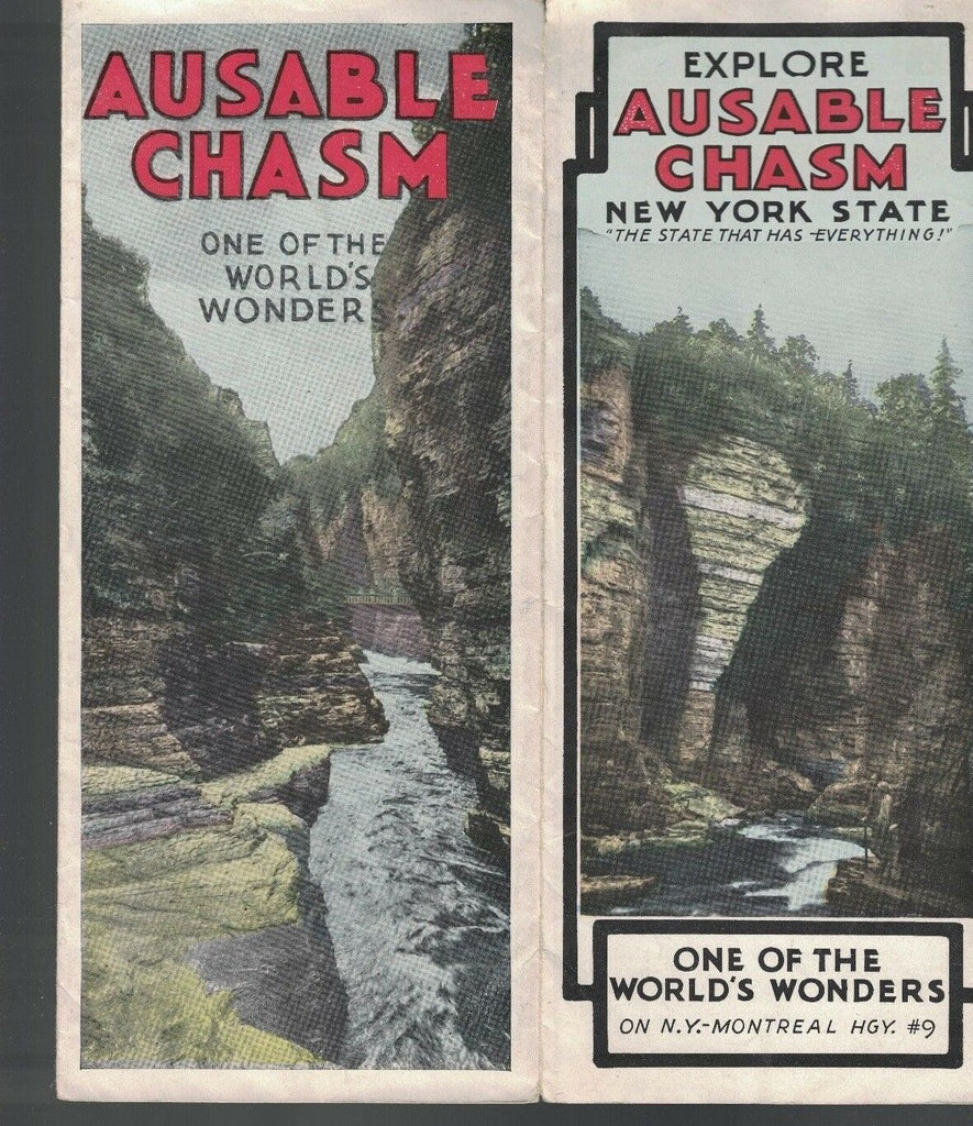 Explore Ausable Chasm- New York State 1920s Brochure