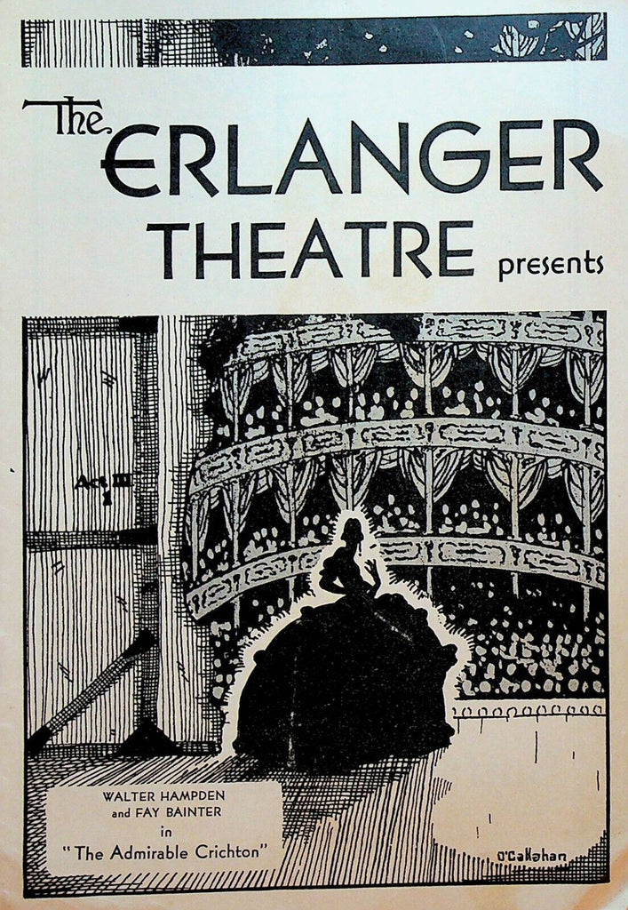 The Admirable Crichton Program Walter Hampden Fay Bainter October 15 1931