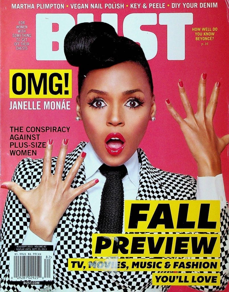 Bust Magazine August 2013 Janelle Monae Martha Plimpton