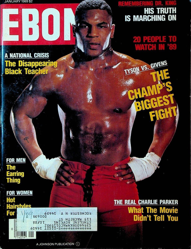 Ebony Magazine January 1989 Mike Tyson Rap Music Charlie Parker Robin Givens
