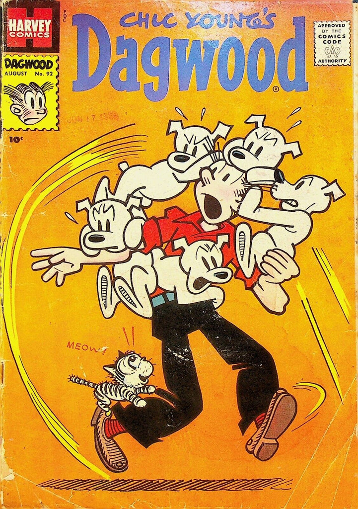 Dagwood 92 Harvey Comics Dagwood Daisy Dogs Cat 1958